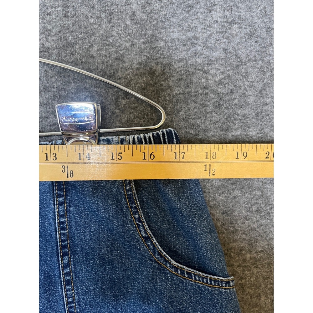 Vtg Gloria Vanderbilt 16W Blue Denim Maxi Skirt 90s‎ Prairie Cottagecore Modest - Picture 6 of 11